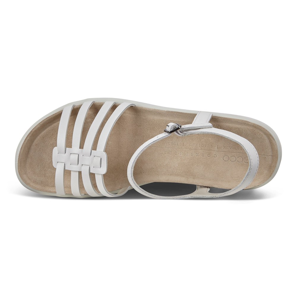 Sandalias Mujer - ECCO Corksphere Strappy - Blancos - LTZ194803